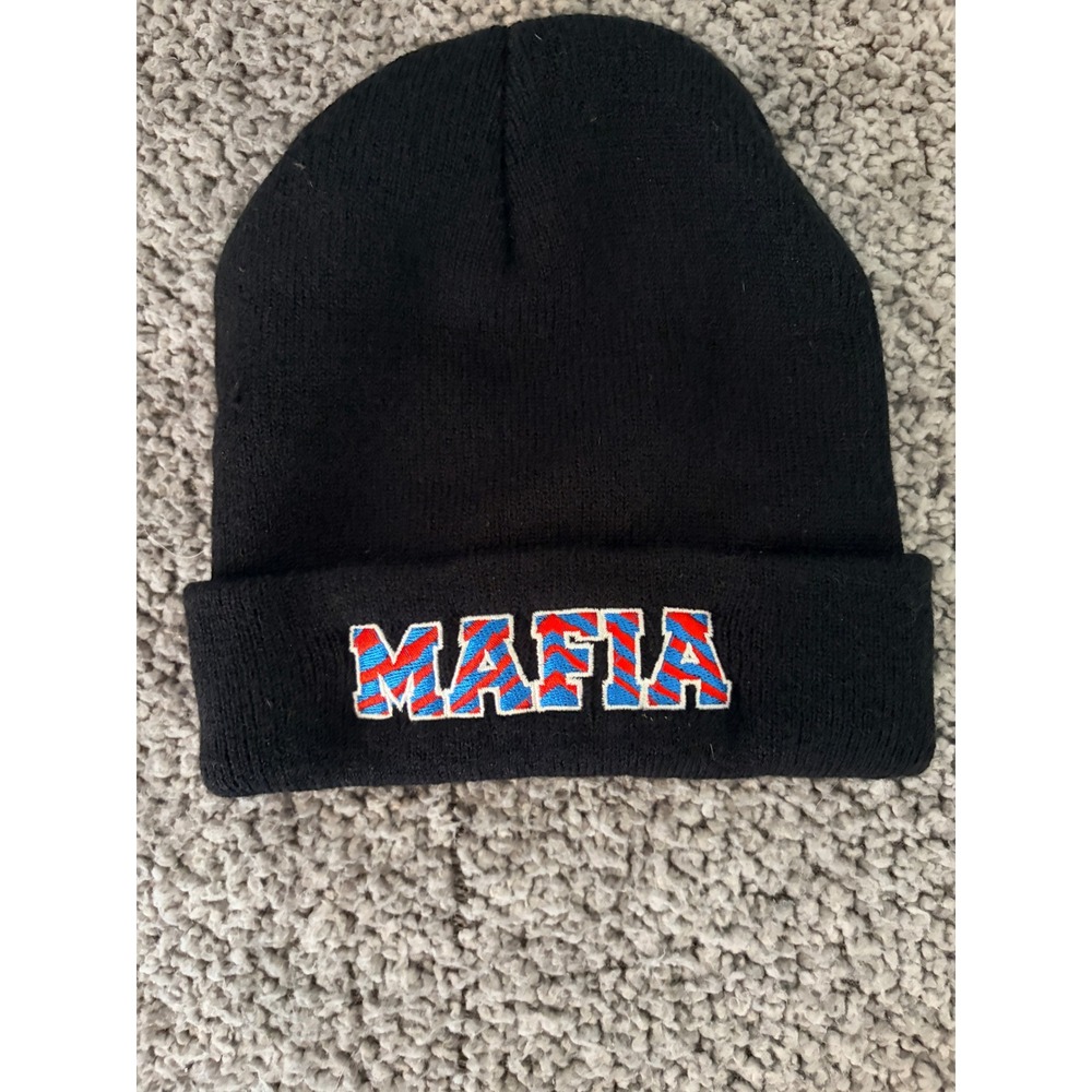 Bills Mafia Beanie One Size Black Embroidered Buffalo Football Fan Gameday